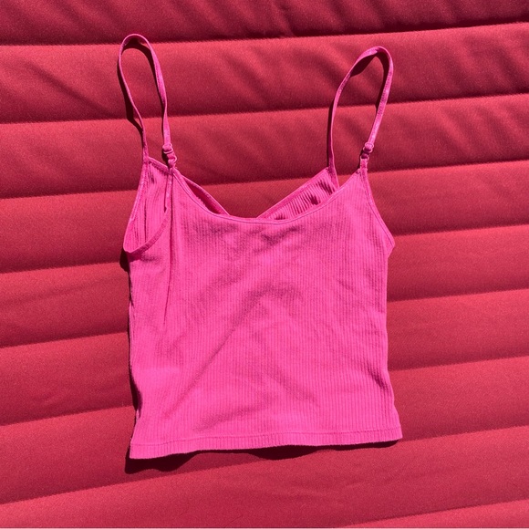 American Eagle crop tank-top in pink. size:M - Picture 2 of 4